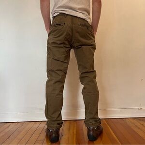 Men's Olive Green Casual Cargo Pants